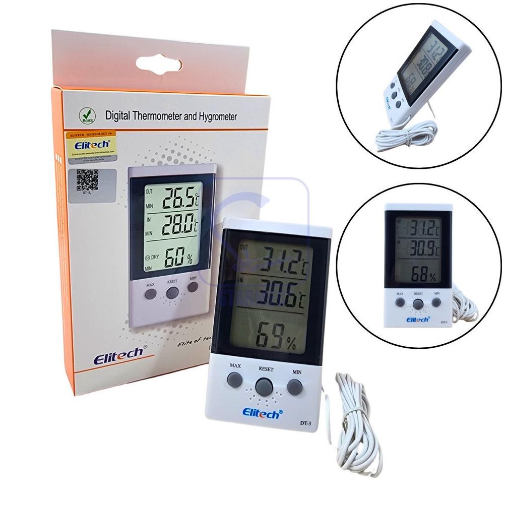 

Thermometer Hygrometer Digital Indoor Outdoor Elitech DT-3 AST