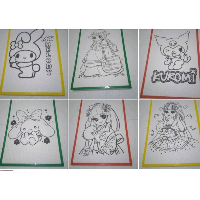 

styrofoam gambar pake lis 12 pcs ukuran 50x33 AST
