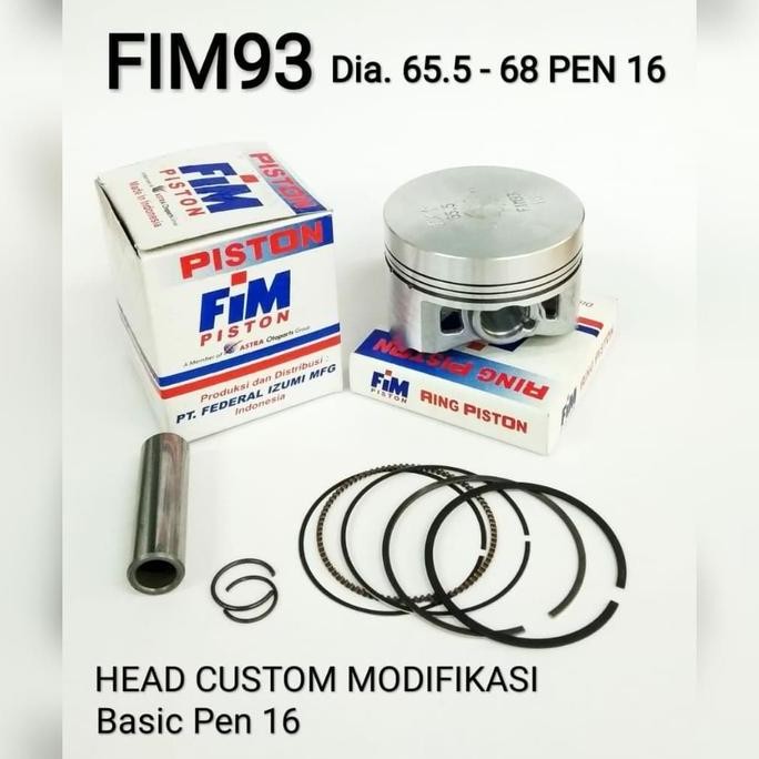Piston kit FIM Modifikasi Pen 16 Ukr 65.5 66 66.5 67 67.5 68 Satria FU