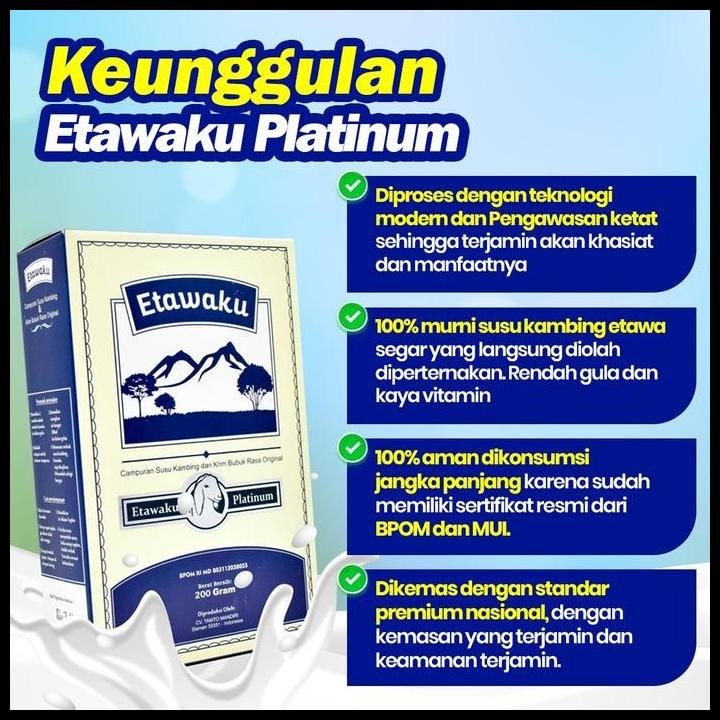 

Terlaris Susu Kambing Etawa Murni Solusi Alergi Susu Sapi - Etawaku Platinum Good Quality