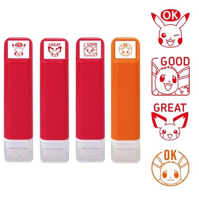 

Terlaris Kodomo No Kao Mini Stamp Pokmon Pikachu Pre-Inked 6mm Limited Edition SALE