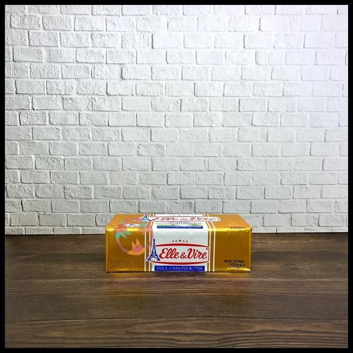 

Terlaris Elle & Vire Unsalted Butter 200 Gr / Mentega Tawar Good Quality