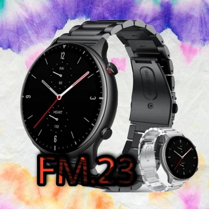 Tersedia STRAP TALI JAM STAINLESS STEEL RANTAI AMAZFIT GTR 2 2E MINI ACC