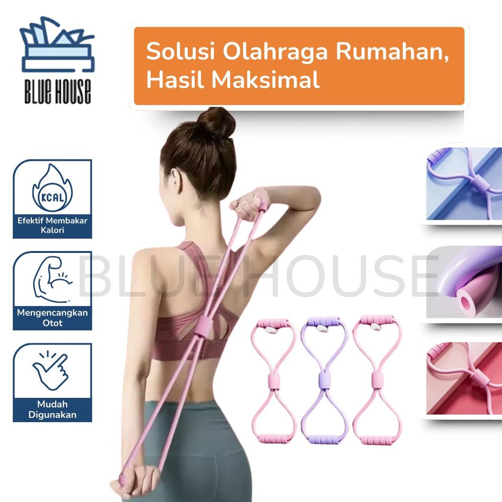 TALI YOGA STRETCHING ALAT OLAHRAGA FITNESS SENAM ELASTIS PORTABEL PRAKTIS ALAT OLAHRAGA RUMAHAN