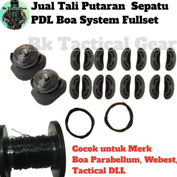 Tersedia Tali putar Lacing System /Boa System / Tali Sepatu   PDH PDL Olahraga