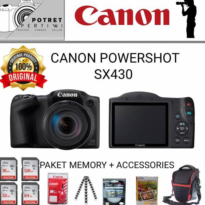 Tersedia CANON POWERSHOT SX430 IS /KAMERA POCKET CANON SX430 IS