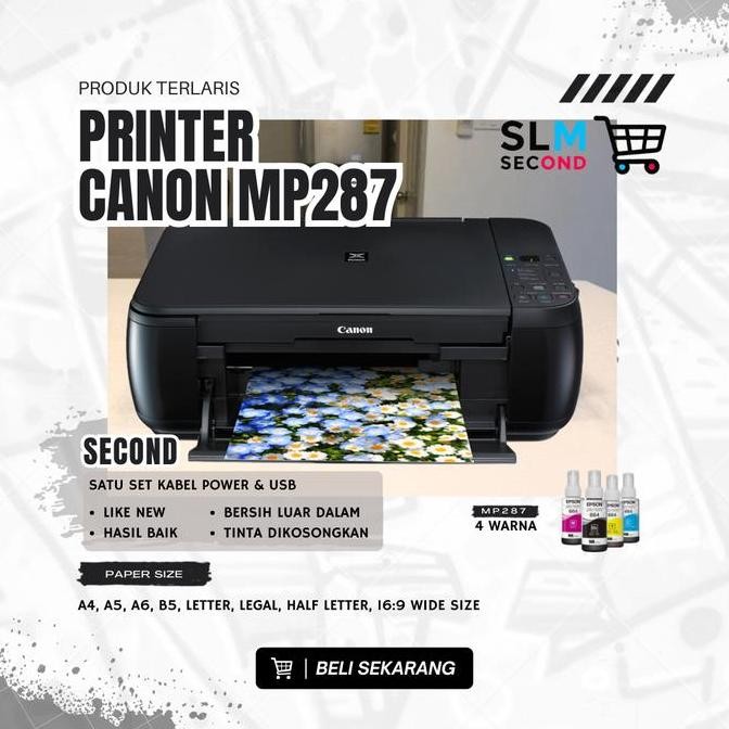 Printer Canon Mp287 Bekas Unit New Stok