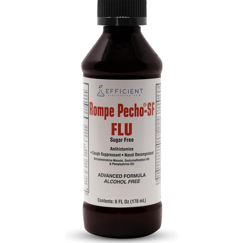 

Rompe Pecho Sf-Flu Sugar-Free Flu Cold Syrup Alcohol Free Echinacea