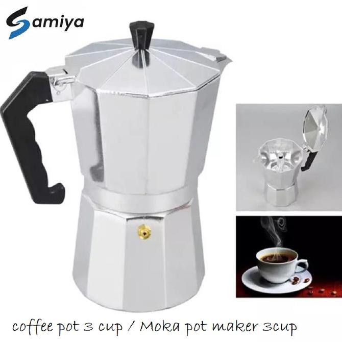 Moka Pot Maker 3Cup / Moka Pot Coffee / Coffee Pot 3 Cup / Kopi Espresso Maker