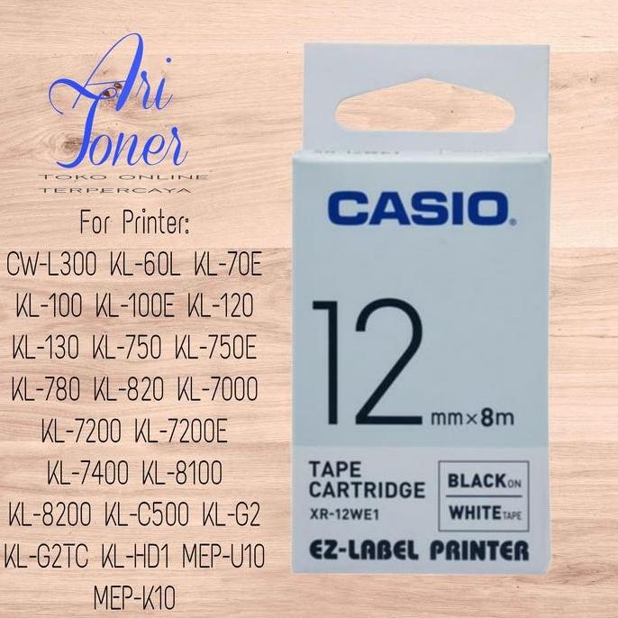 

Ez Label Tape Catridge Xr-12We1 Black On White 12Mm8M Original New Stok