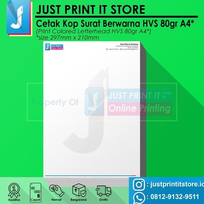 

TERLARIS - Print / Cetak Kop Surat Berwarna HVS 80gr A4