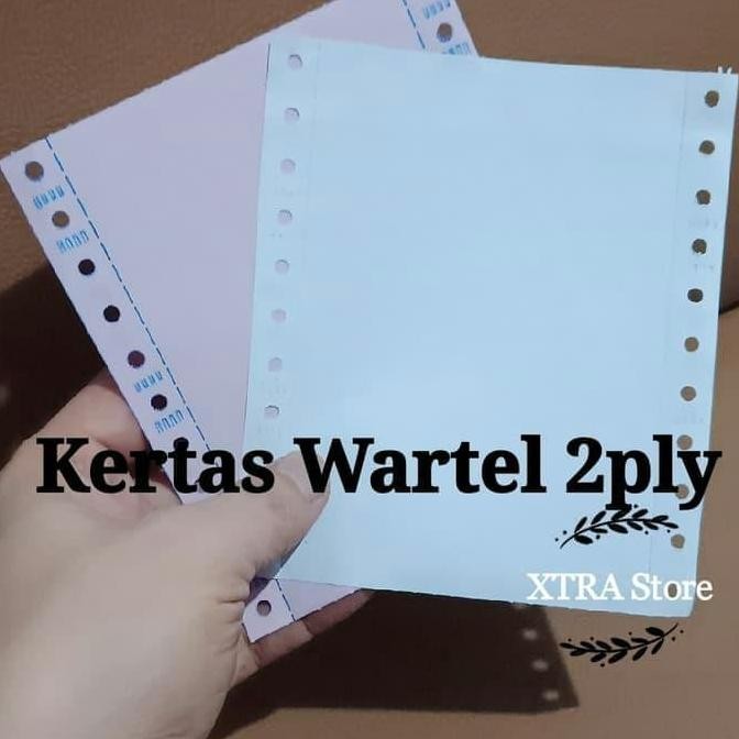 

TERMURAH - Kertas wartel 2ply 9.5x11/4 double pin hole continuous form isi1000set
