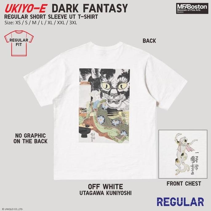 Uniqlo Ukiyo-E Dark Fantasy Baju Kaos Regular Art Ut Shirt Uniqlo Ut Ukiyo-E (Best Quality)