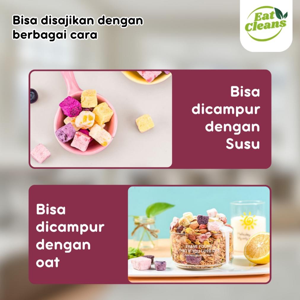 

Ready Freeze Dried Crispy Yogurt Fruits Mix Flavor - Snacks Yoghurt Kering Beku - Camilan Snack Sehat Yoghurt Beku - Cemilan Diet Yoghurt Kering Crispy
