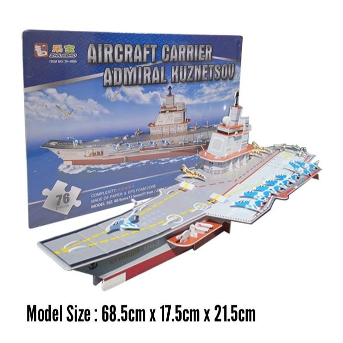 Puzzle 3d BIG SIZE | AIRCRAFT CARRIER ADMIRAL KUZNETSOV | Mainan Kapal