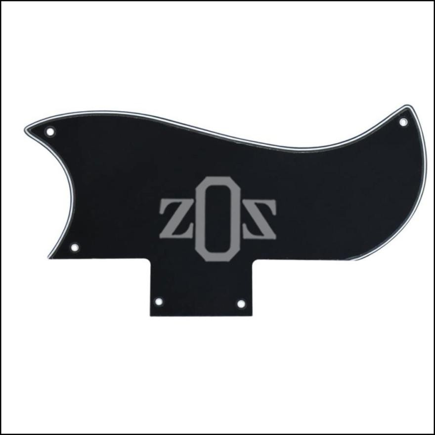 Pickguard Gibson SG Std Half Face Black 3Ply