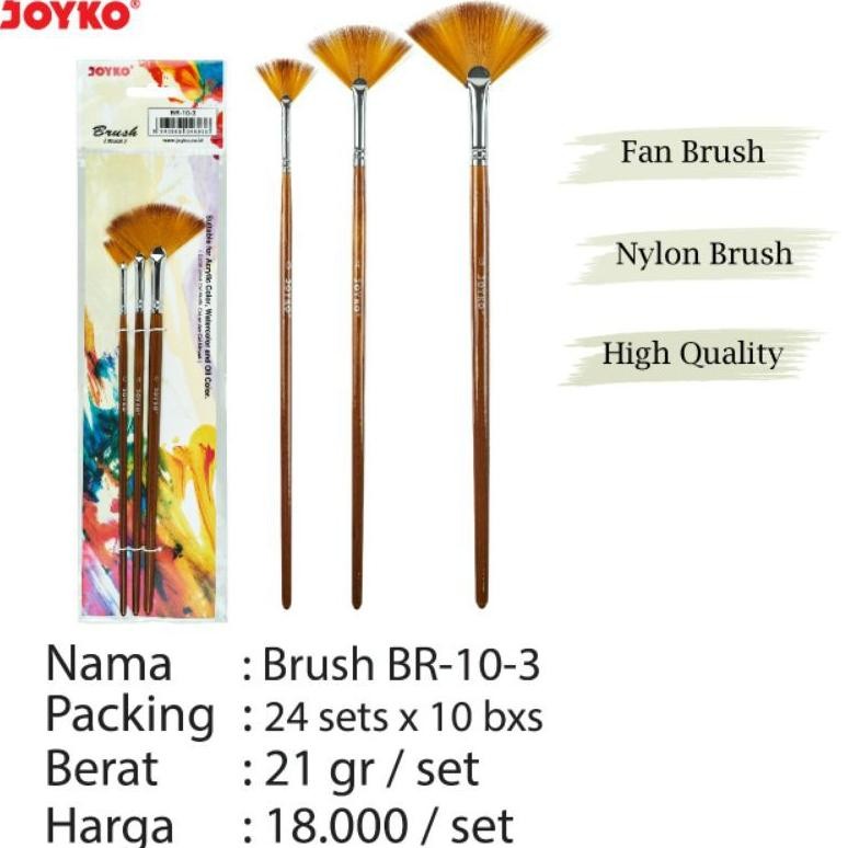 

Joyko Brush No.3 / Kuas Lukis Cat Air Cat Acrylic BR-10 AST