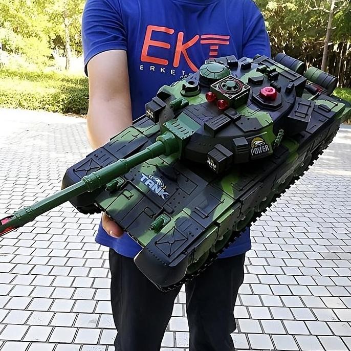Mainan Remote Control Rc Tank Militer Besar War Tank Remot Kontrol