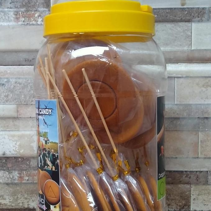 

Dalgona Candy Squid Game / Permen Dalgona Grosir Kemasan Toples Isi 25