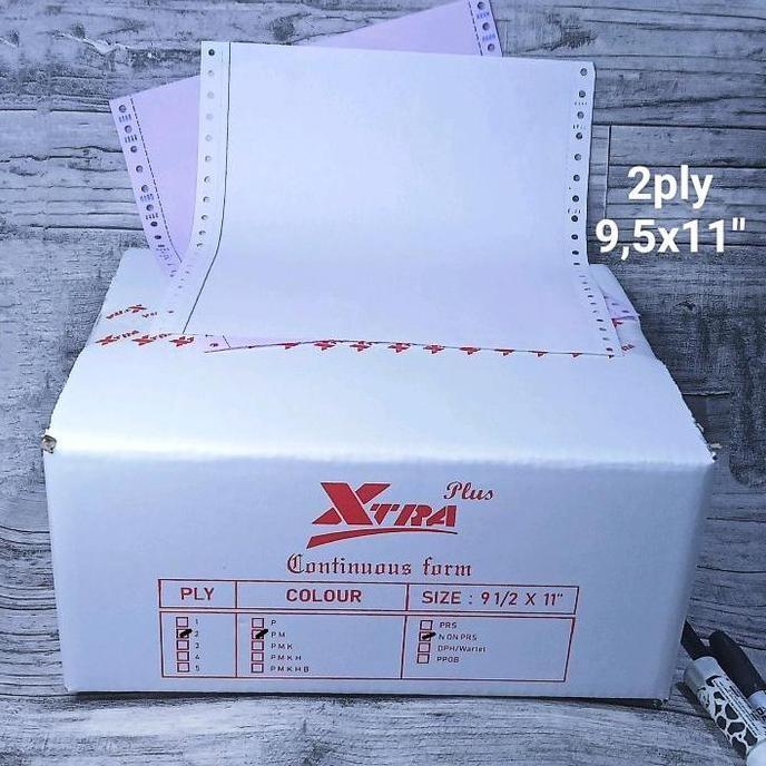

TERMURAH - Kertas continouos form 2ply 9.5x11" tanpa pembagian