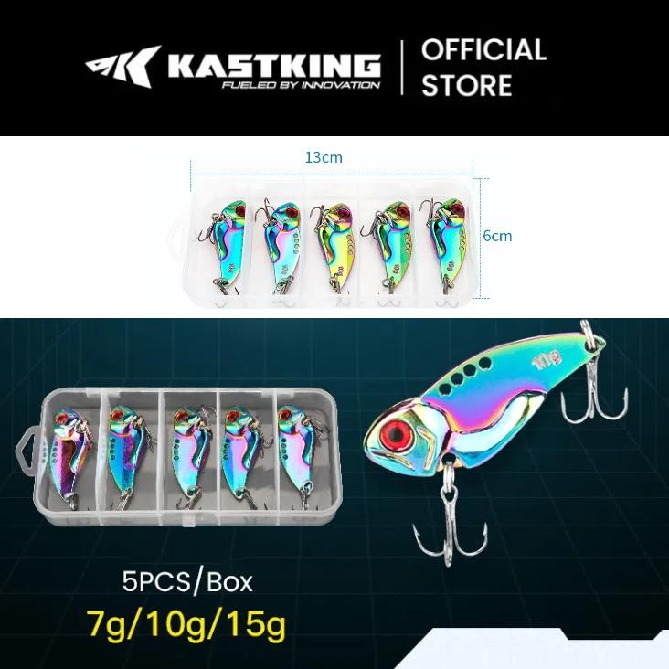 [OFFICIAL] KASTKING VIB Metal Umpan Pancing 5PCS Set Box (7g/3.8cm) Bait Lure JIG Casting Bladebaits