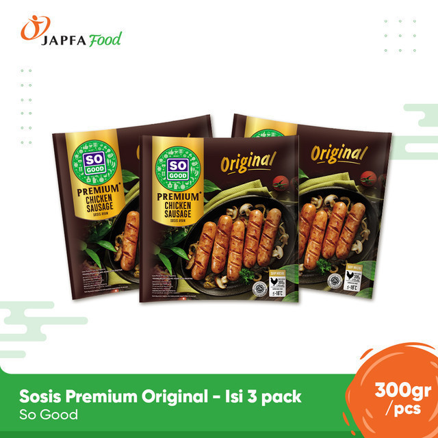 

So Good Sosis Premium Original 300gr - Isi 3 pack