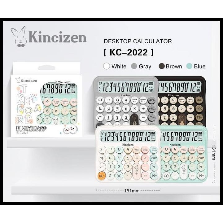 Terlaris Kalkulator Boba Kincizen Kc-2022 | Kalkulator Dot Dopamin | Kalkulator Dagang Lucu Aestatic