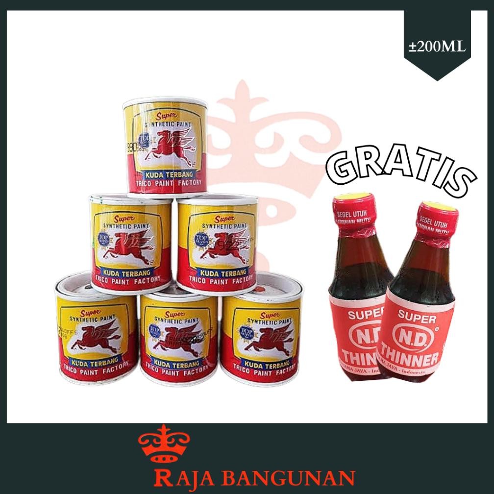 

CAT KUDA TERBANG 100 ML KAYU BESI MINYAK PUTIH HITAM READY SEMUA WARNA GRATIS THINER AST