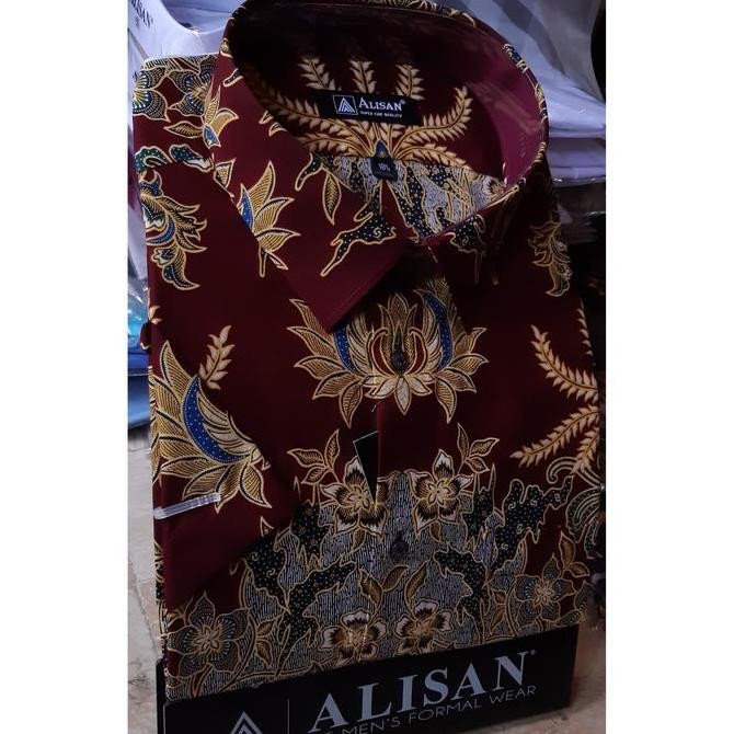 ALISAN Kemeja Batik Lengan Pendek Reguler - Jumbo 18 - 18,5 - 1106