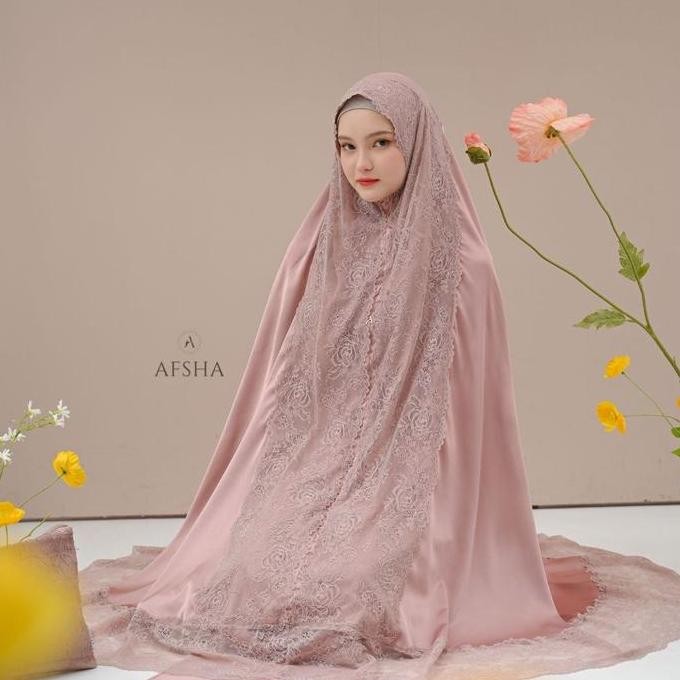 Mukena Afsha Silk Premium Afsha Hampers With Box pm