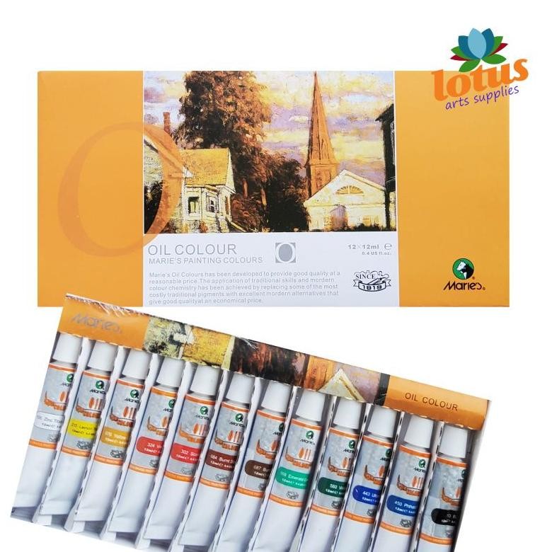 

Maries Oil Colour set 12 warna x 12ml Tube - cat minyak AST