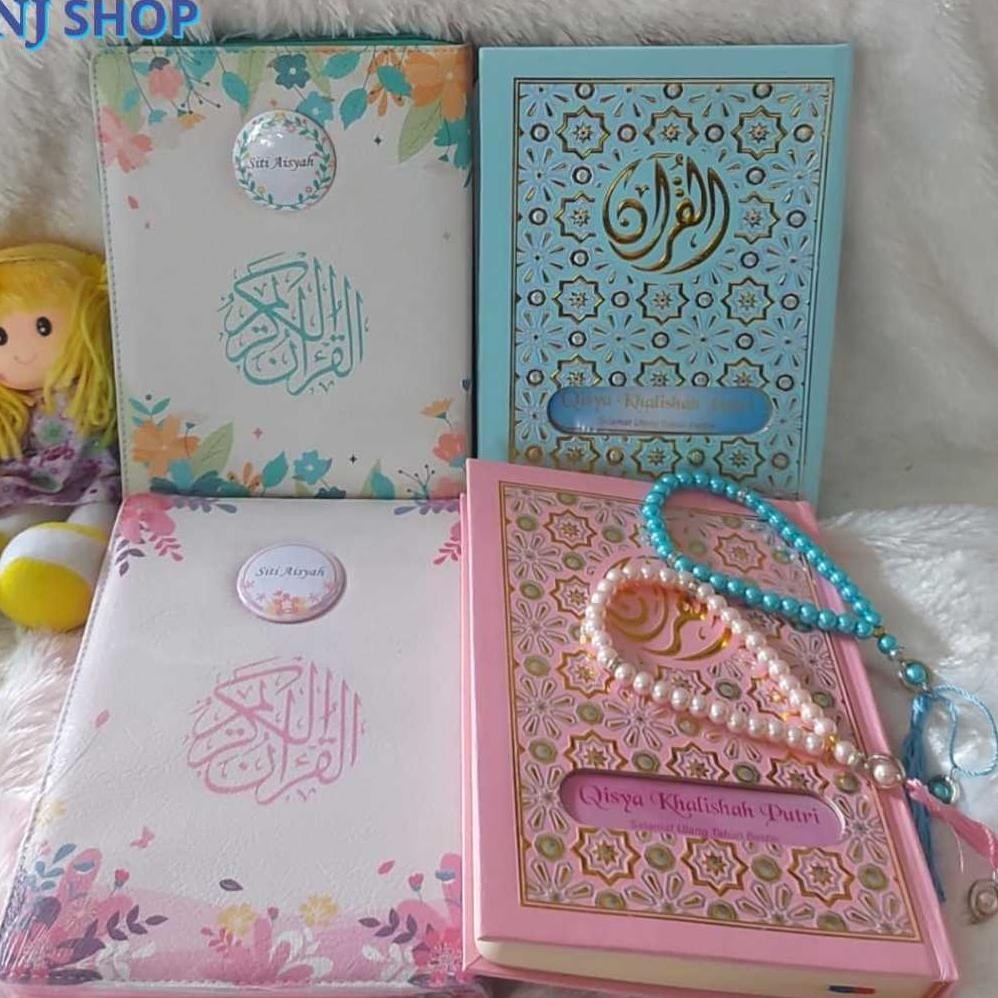 Al-Quran A5 Hologram dan Al-Quran Kaleb  Dompet Sleting  A5/A6 Resleting - A5 Quran Custom Nama Eksk