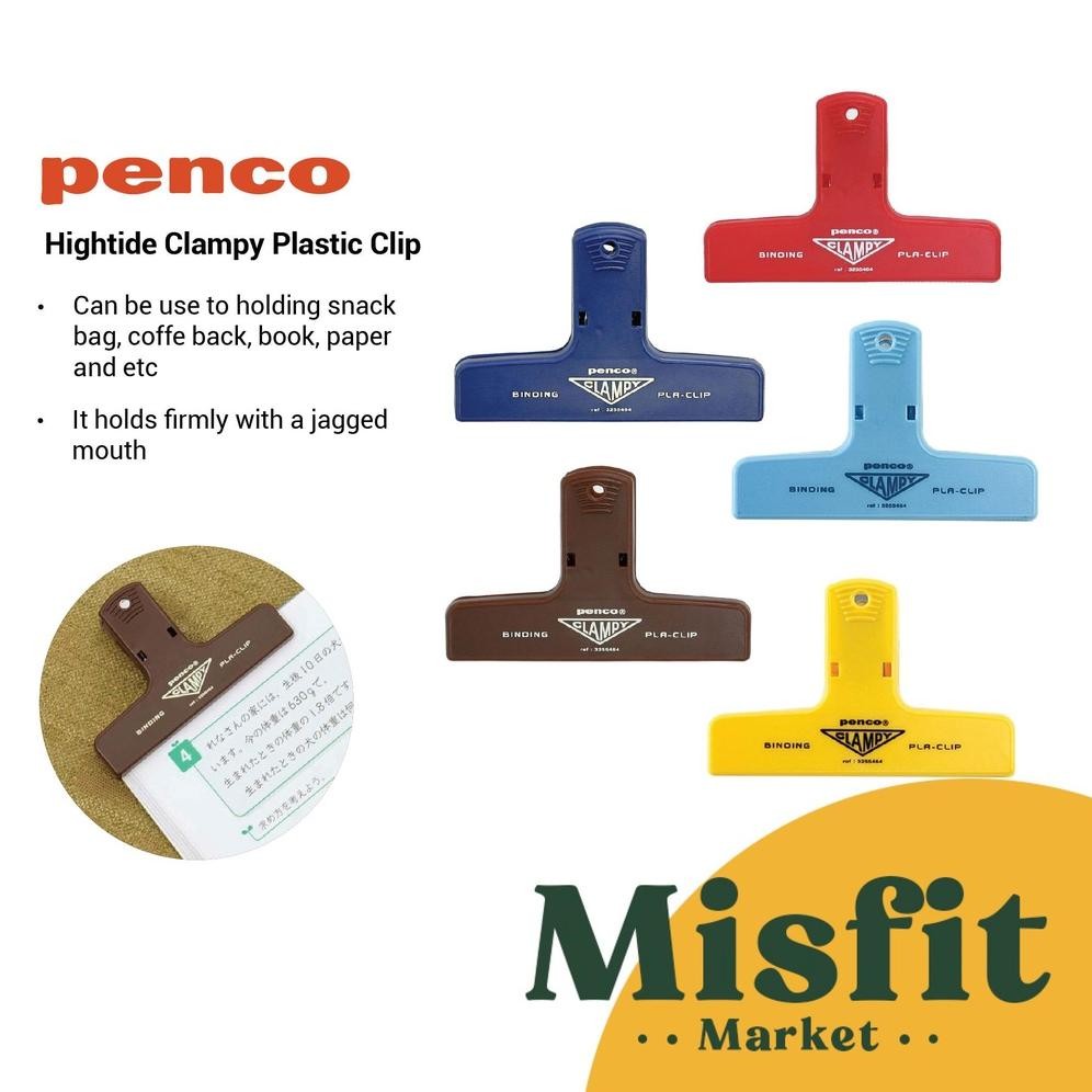 

Hightide Penco Clampy Plastic Clip Klip Plastik Pembatas Buku Bookmark Snack AST