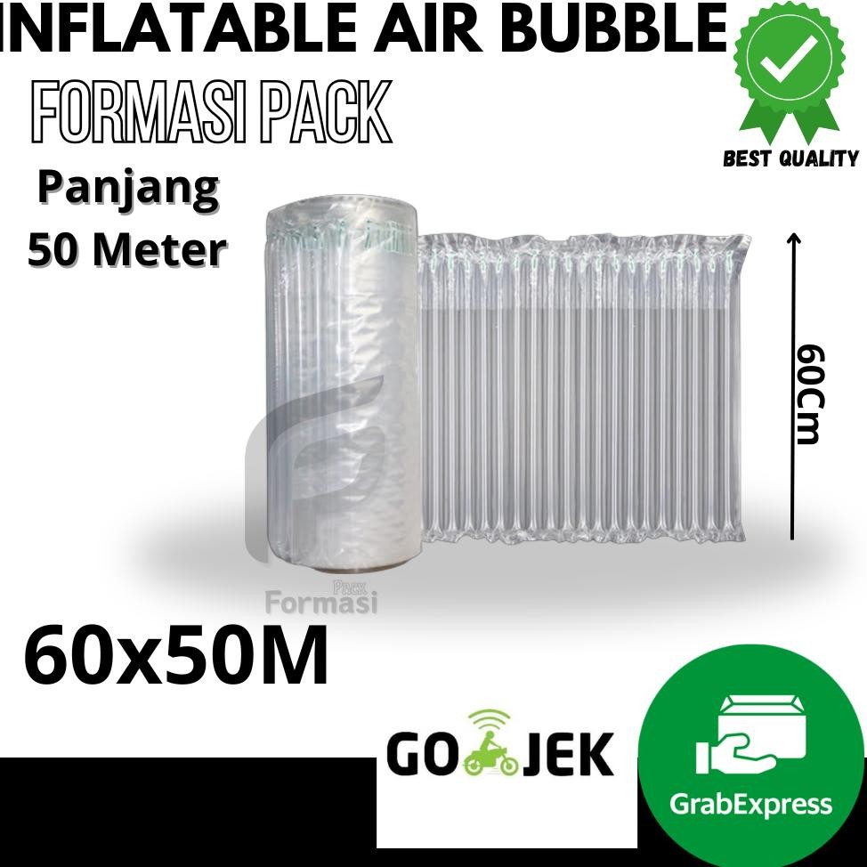 

INFLATABLE AIR BUBBLE 60cm X 50m Cushion Wrap Fo-Air / Bubble Wrap Angin Tebal Roll / Poly Air Bubble AST