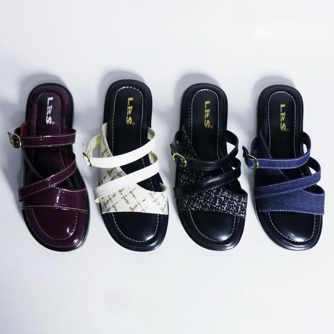 Tersedia LBS Sandal Wanita Empuk Sandal Wanita Kekinian Sendal Cewek Platform 3 cm Empuk Sandal Wani