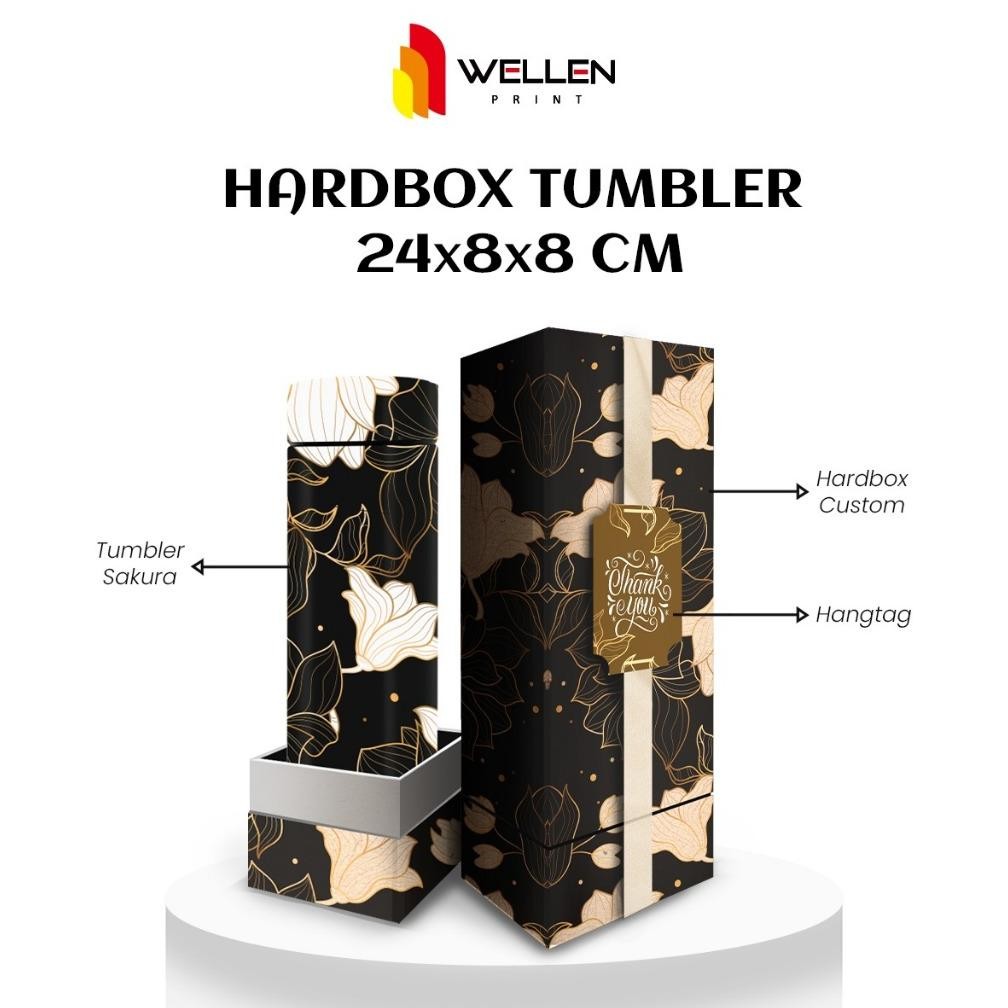 

MINDU WELLEN PRINT Cetak Hardbox Tumbler 24x8x8 cm Custom / Print Packaging Hard Box Hadiah Souvenir Termos / Hampers Kotak Kado Botol Minum