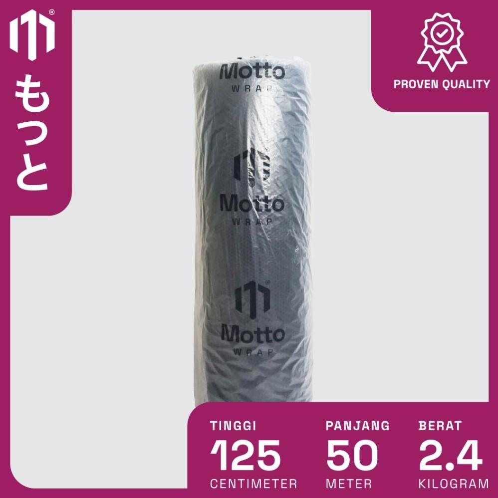 

Bubble Wrap Ekonomis 125CM X 50M Hitam - Dengan Core - Plastik Buble/Bubel Motto AST
