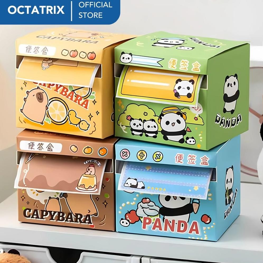 

Roll Sticky Notes Memo Label Sticker Bookmark Pull Out Note Cute Design Capybara Reminders Perfect For Creative Minds 256 Pcs AST