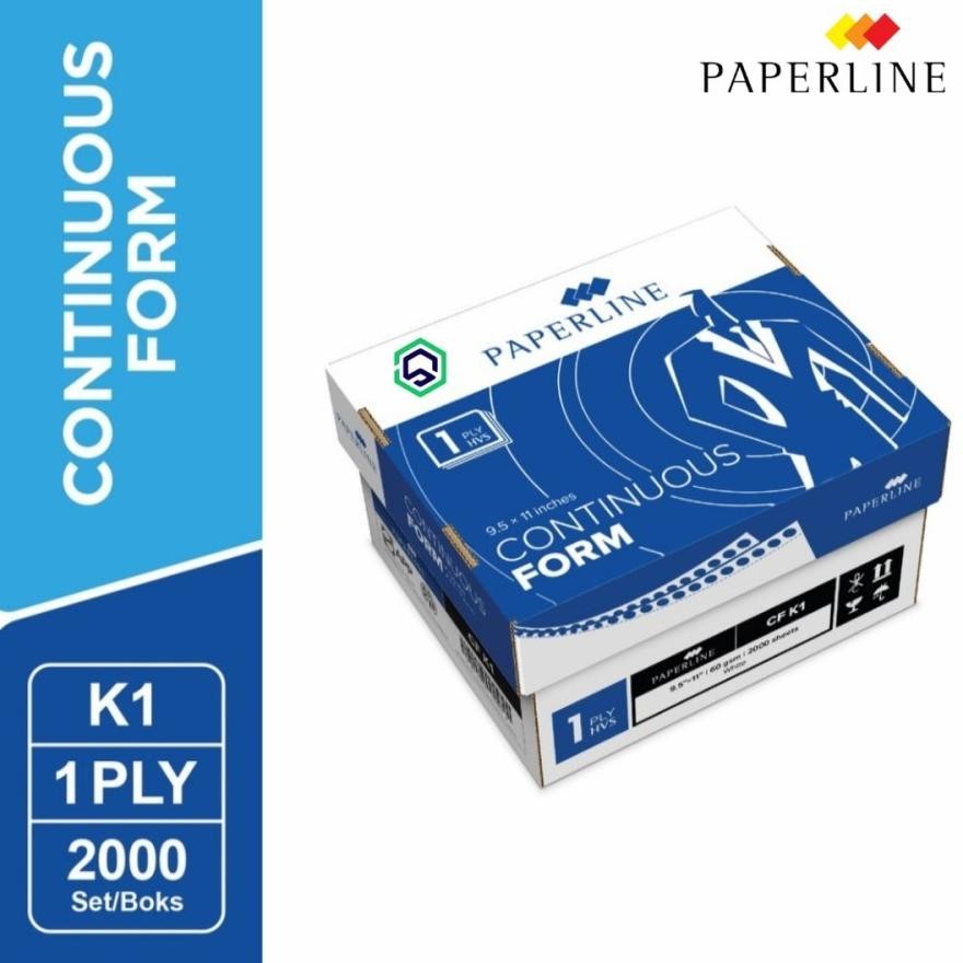 

Continuous Form Kertas Komputer Paperline 9.5 x11 1 ply Rangkap CF K1 AST