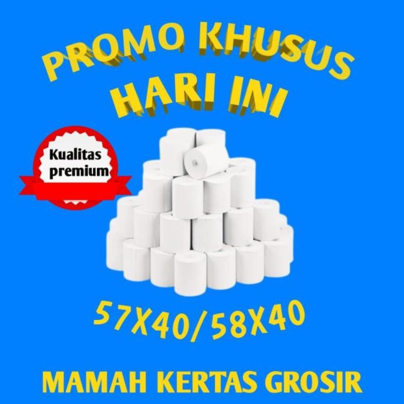 

KERTAS KASIR THERMAL EDC 58X40 57X40MM 10 ROLL AST