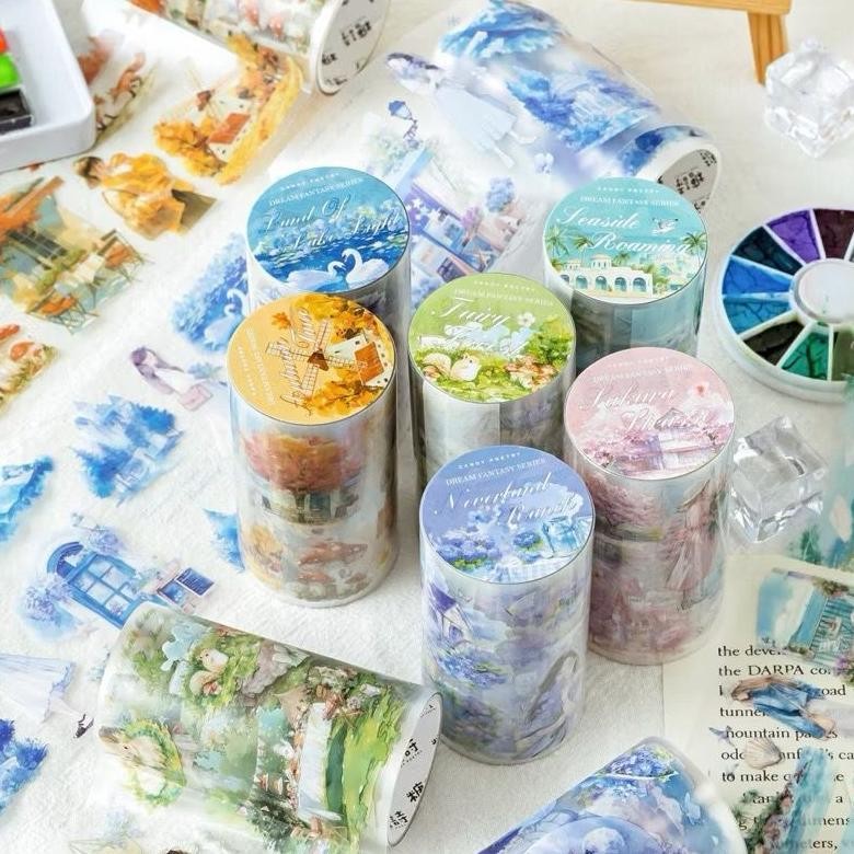 

Washi Tape 70mmx2m Seri Lamunan Mimpi Sticker Aesthetic Dekorasi Journal Vintage Retro Scrapbook Jurnal Stiker Selotip AST