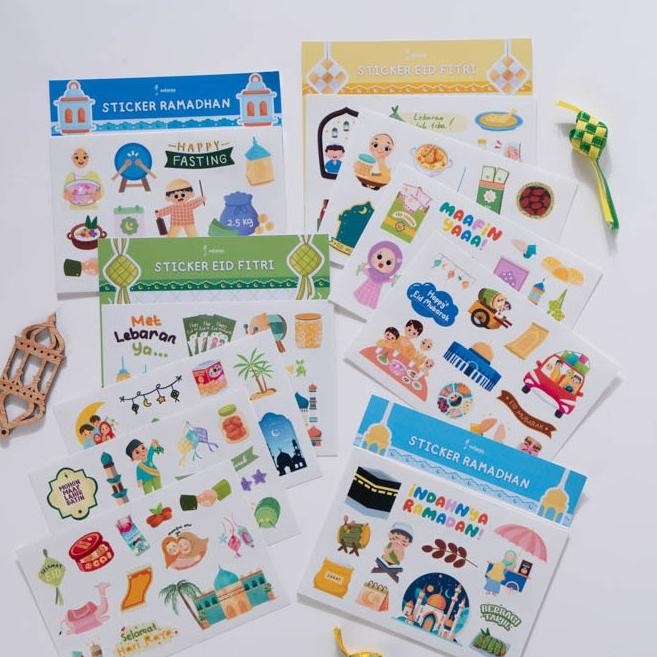 

Stiker Pack Ramadhan Idul Fitri Sticker Scrapbook Lebaran Souvenir Anak 1 set isi 4 Lembar AST