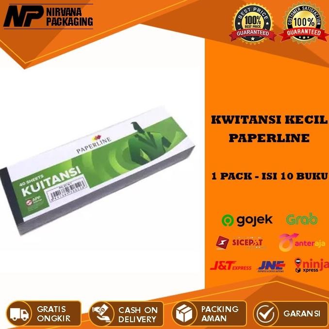 

BUKU KWITANSI KUITANSI KECIL PAPERLINE 1 PACK ISI 10 BUKU AST