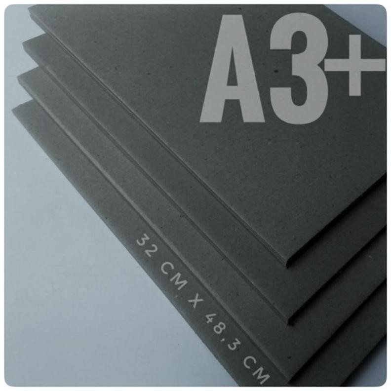 

( 10 Lembar ) Karton Board 2 mm / No. 30 Ukuran A3+ / 32 cm X 48,3 cm Grey Board, Hard Cover, Bahan Gift Box AST