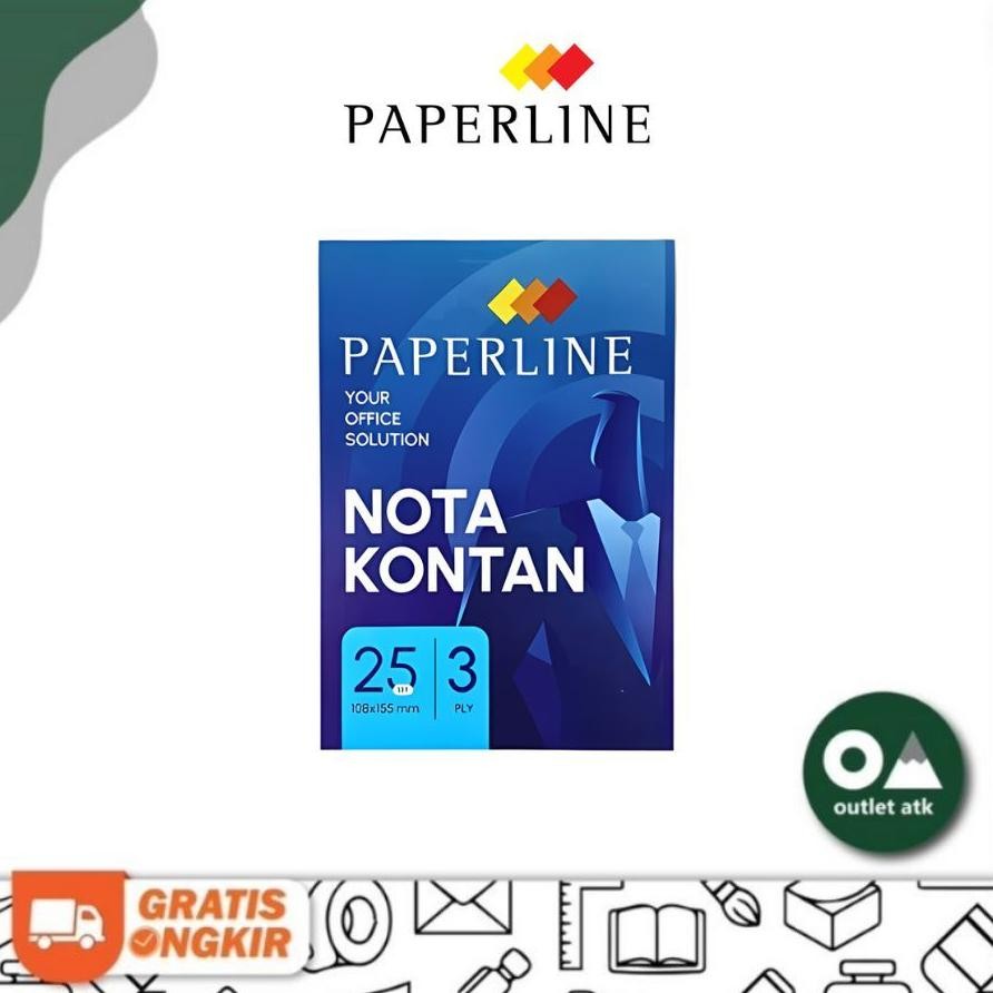 

Nota Kontan Kecil 3 Ply Paperline isi 10 Buku per Pack AST