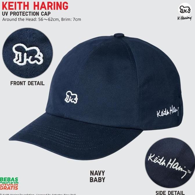 Uniqlo Keith Haring Uv Protection Cap Topi Pop Art Radiant Baby Iconic (Best Quality)