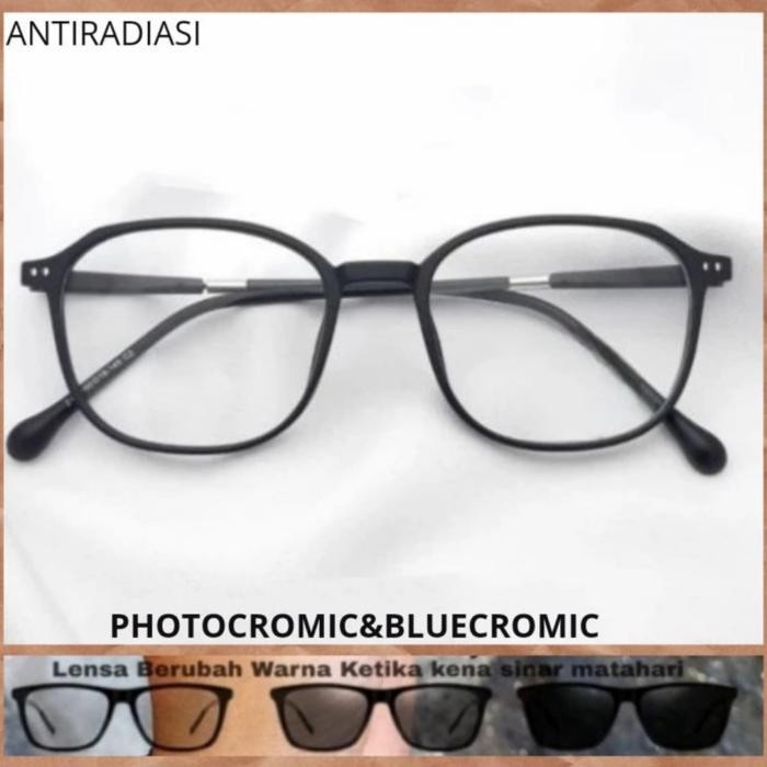 Kacamata Progresif Bluecromic Anti Fog / Kaca Mata Baca Plus Pria Original Dan Terpercaya