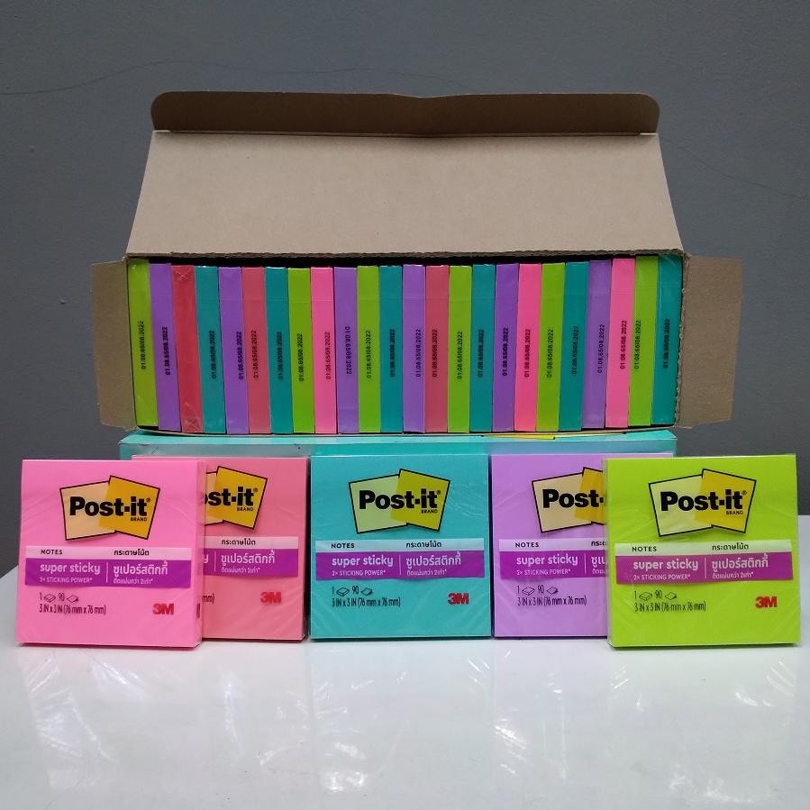 

3M Post It Super Sticky Notes 654-24SSMIA Supernova 1 pack isi 24 pad AST