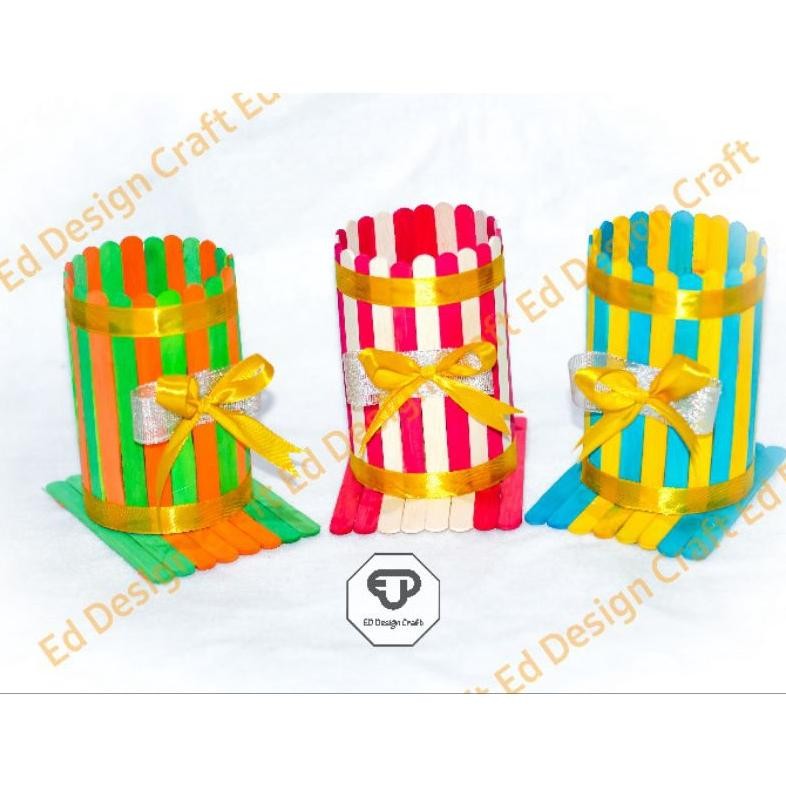 

Termurah Prakarya tempat Pensil Warna dari Stik Es krim