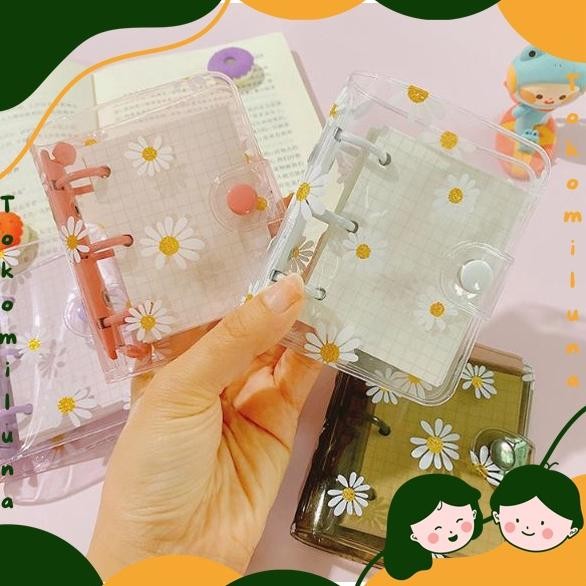 

Binder mini 3 ring termasuk isi kertas refill 80 lembar motif bunga daisy aesthetic cute kawai jurnal notebook HB1291 AST